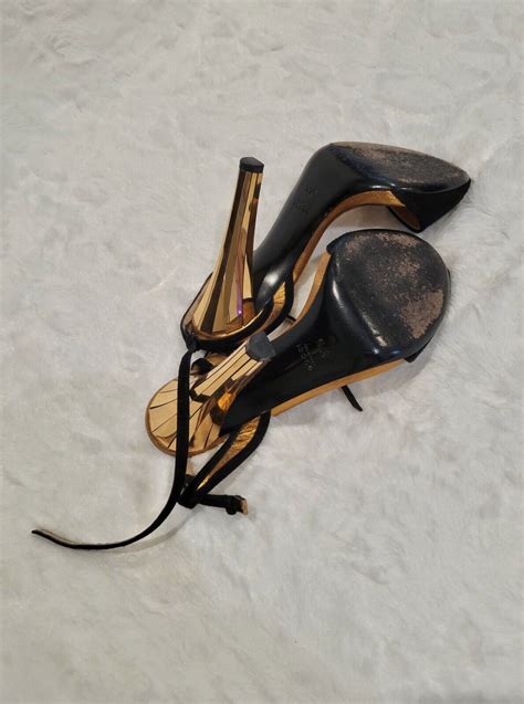 gucci art deco mirrored heeled s|Gucci .